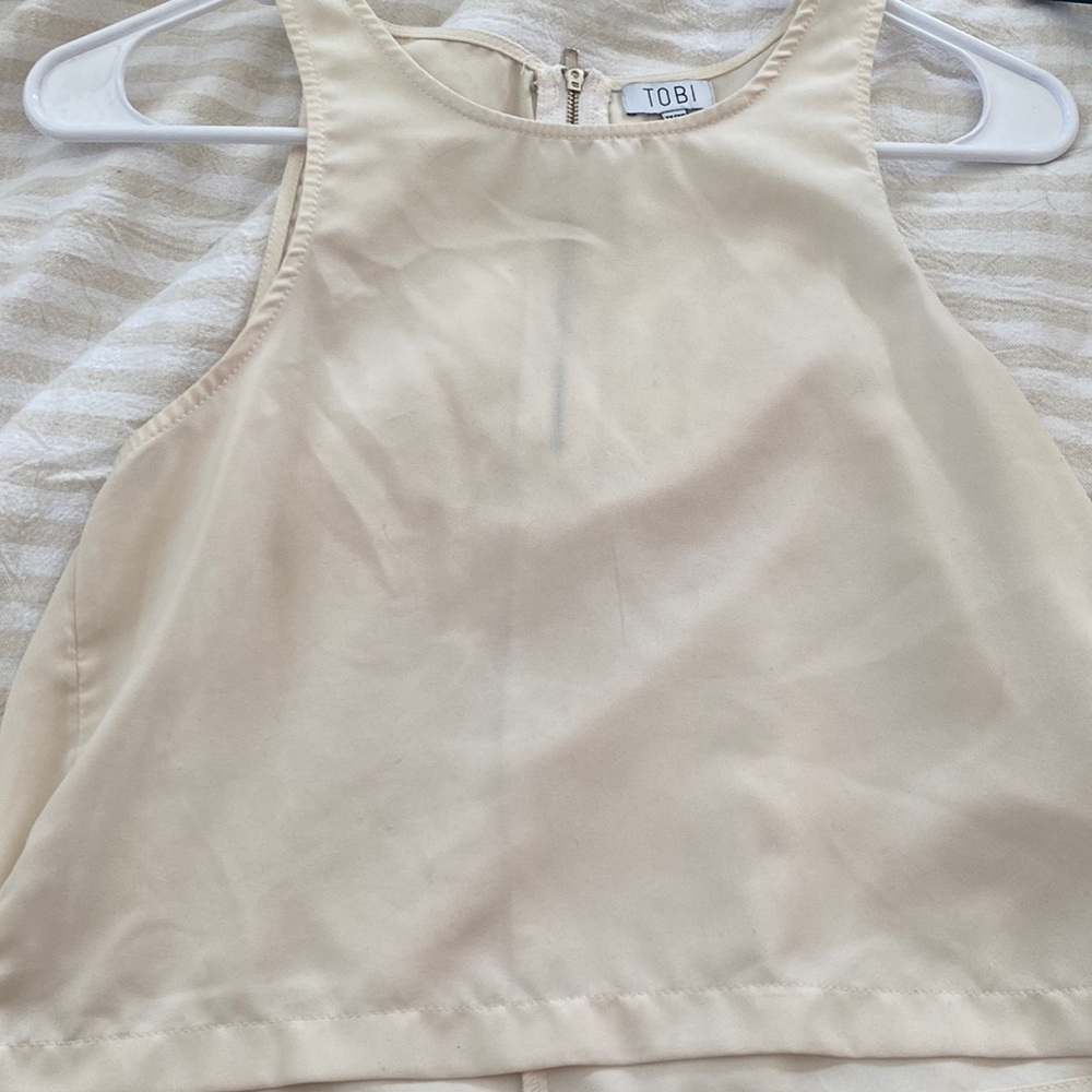 Cream chiffon top
